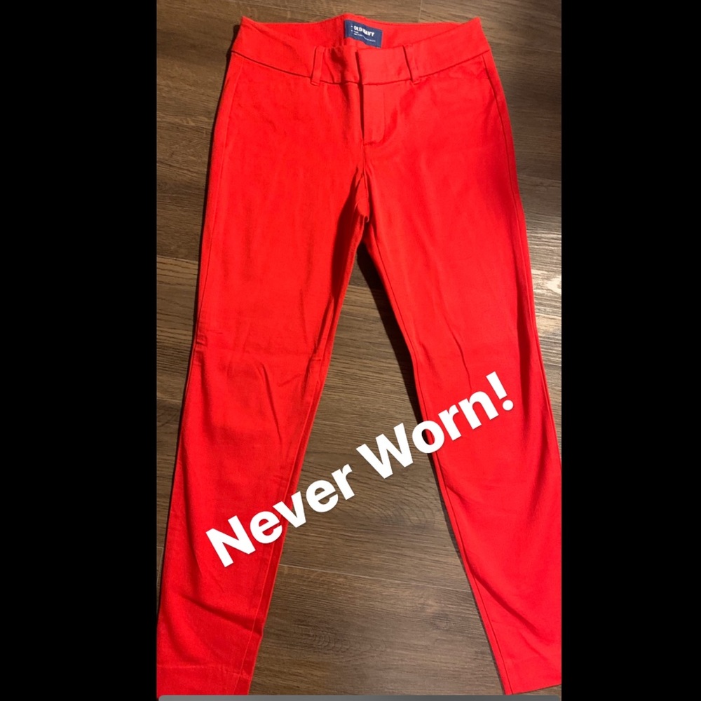 Old Navy Red Ankle Pants